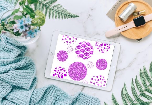 20 Geometric Patterns Brush Stamps V3: Elevating Digital Design Efficiency