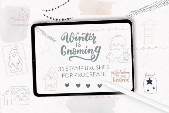 Creating Festive Digital Art with Christmas Gnomes Procreate Stamps