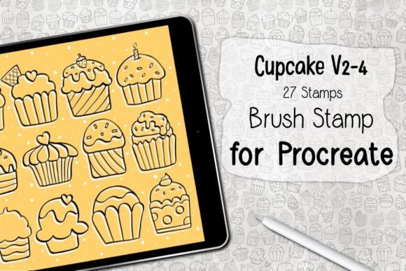 Cupcake V2-4 Procreate Stamp Brush
