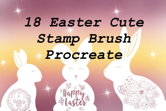 Enhancing Digital Creativity with the 18 Easter Cute Stamp Brush Procreate Set