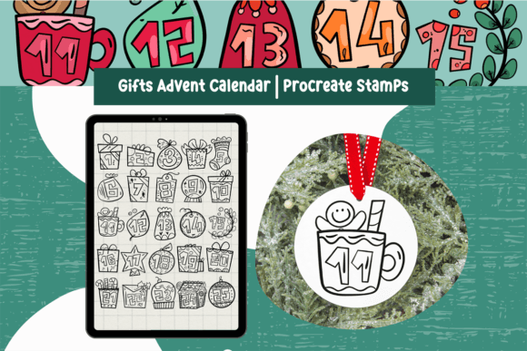 Evaluating the Gifts Advent Calendar Procreate Stamps for Digital Artists
