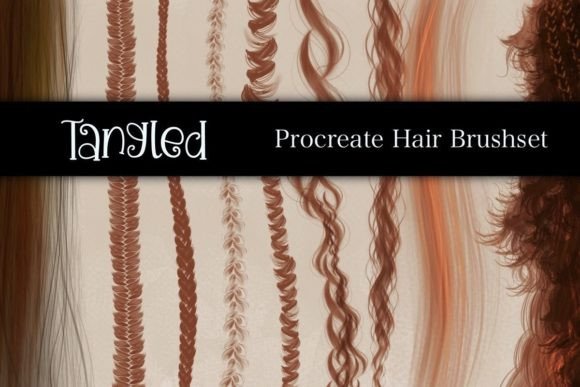 Mastering Digital Strand-by-Strand Artistry with the Tangled Hair Brushset for Procreate