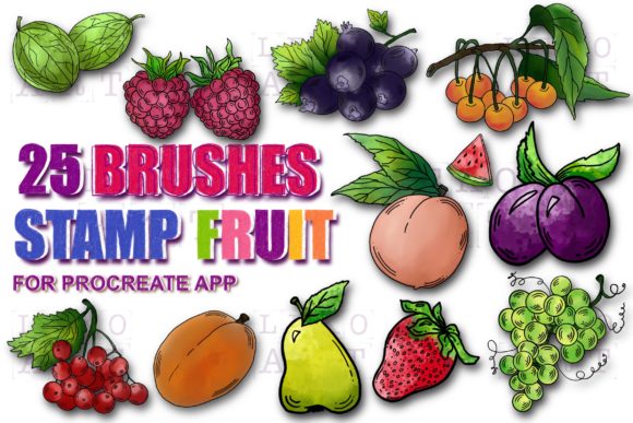 Procreate Brush Stamp Fruit Flat Set: Streamlining Digital Illustration for Modern Creators