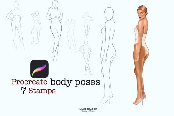 Procreate Pose Stamps: Instant Fashion Art