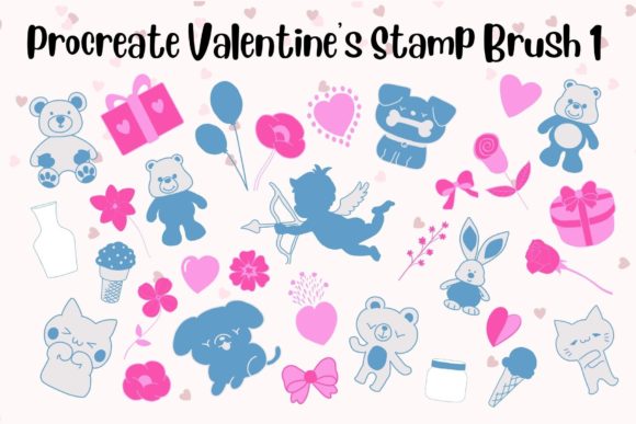 Procreate Valentine’s Stamp Brush Set 1: Elevating Digital Design with Efficiency and Charm